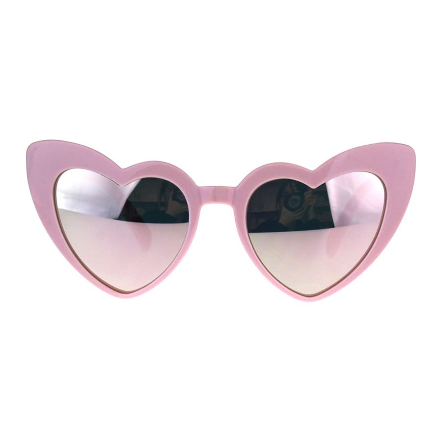 Womens Mod Heart Shape Plastic Funk Sunglasses