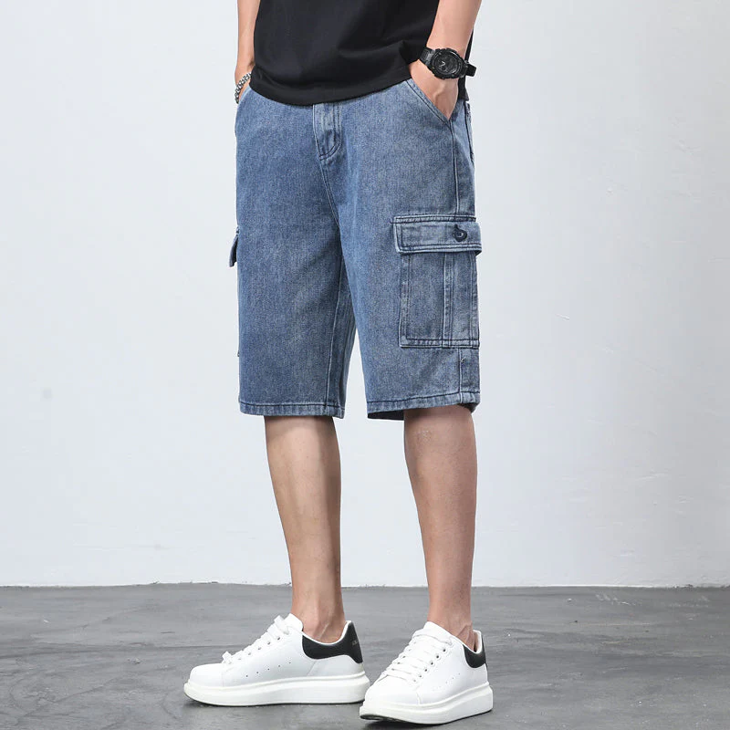 Bermuda Premium Denim Cargo Shorts