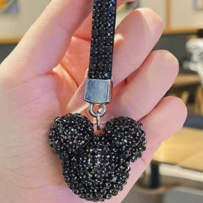 Mouse Rhinestone (Silver Edges)