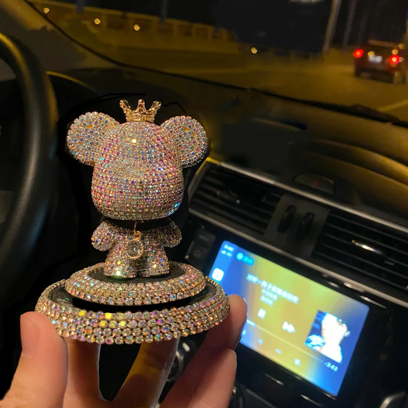 Rhinestone Beaded Pearl Bear Decoration