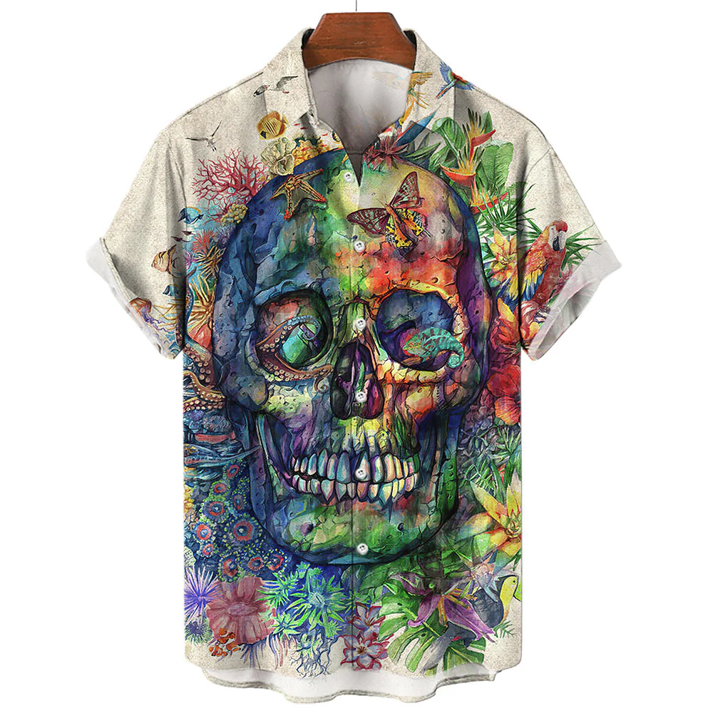 Hawaiian Skull Shirt