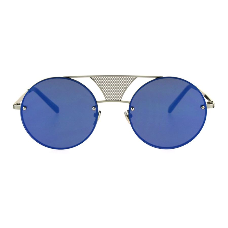 Round Circle Frame Sunglasses Rims Behind Lens Unique Bridge Design