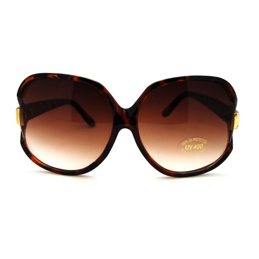 Womens Extra Oversized Round Designer Fashion Exposed Lens Butterfly Sunglasses