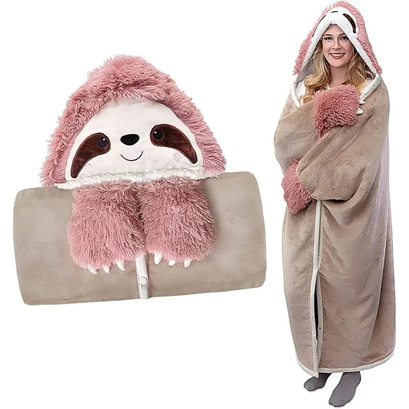SnuggleBuddy Sherpa Hoodie Blanket